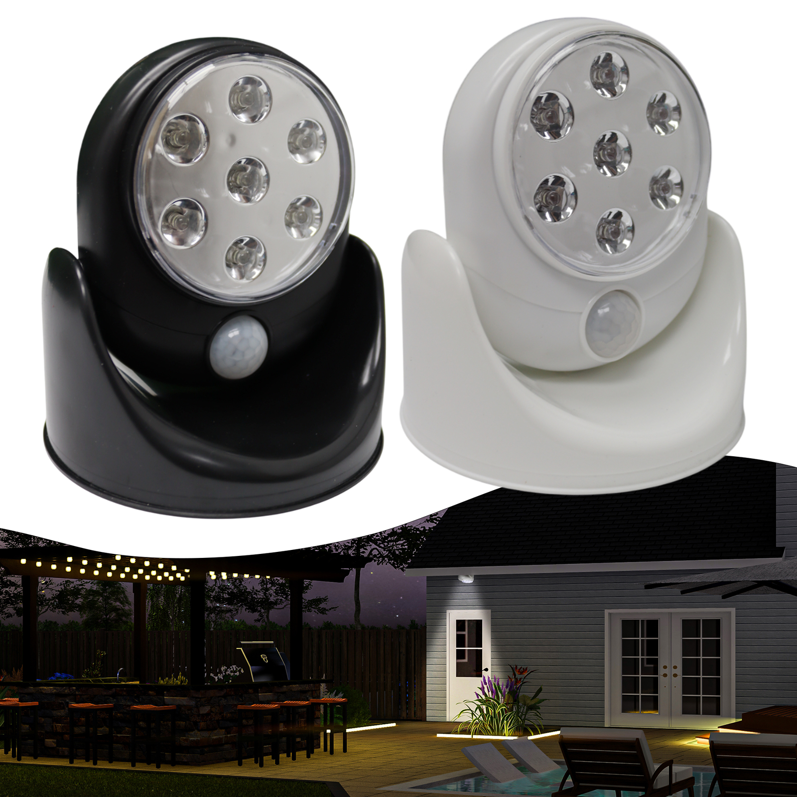 7 LED Wireless Motion Sensor Light – Bright Lighting for Garden Indoor & Outdoor