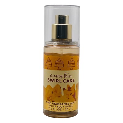 BATH & BODY WORK PUMPKIN SWIRL CAKE FINE FRAGRANCE MIST TRAVEL SIZE 2.5floz/75mL