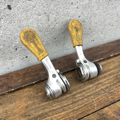 Vintage Simplex Shifters Friction Road Double STUCK WIRE Campy Boots Braze Parts