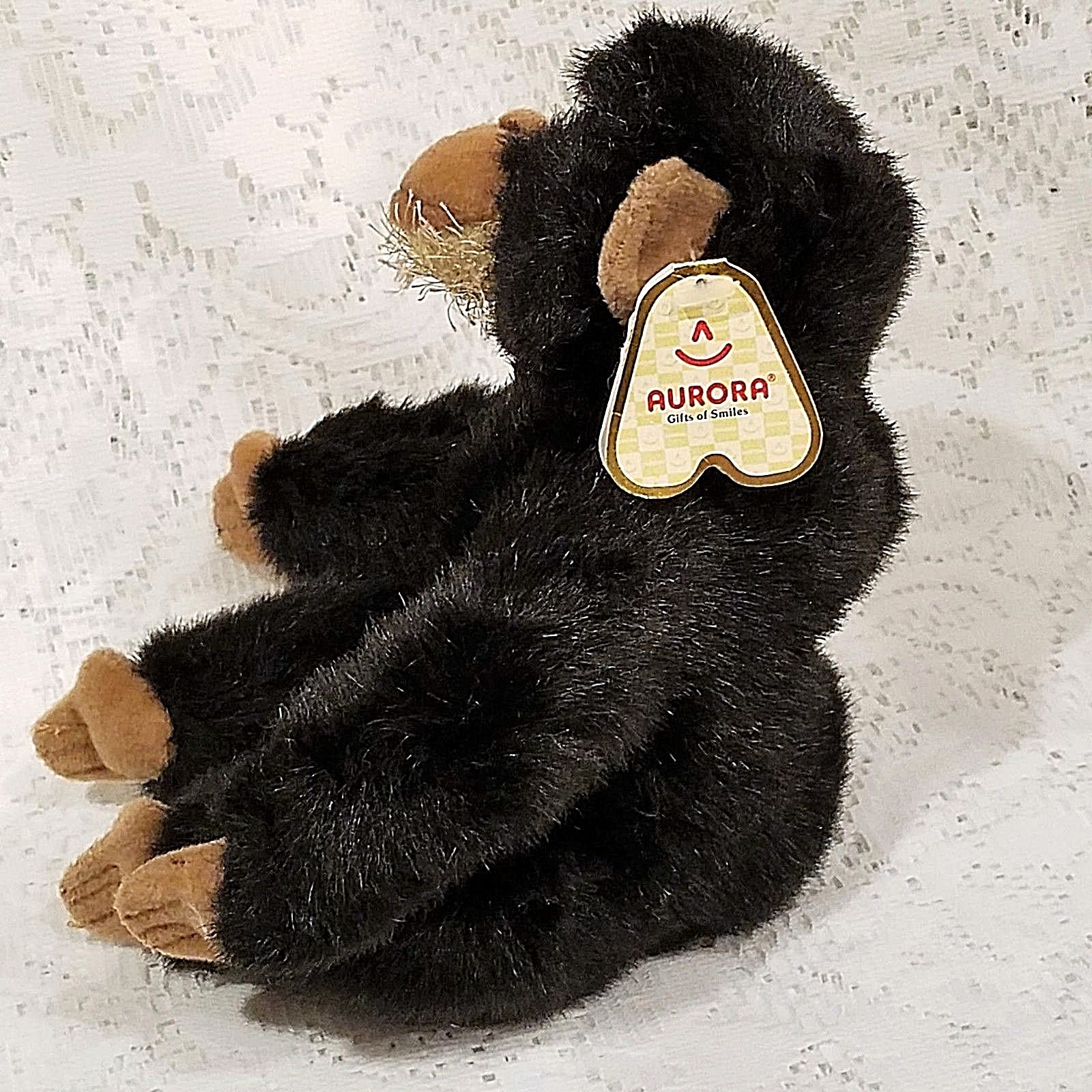 Aurora Monkey Chimp Ape Black Stuffed Animal Toy Beanbag 8