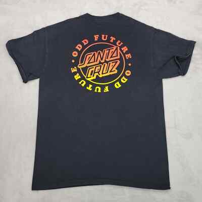 Santa Cruz Odd Future Shirt Men Small Black Cotton Crew Skater Surf Donut Adult
