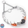 Herm Sprenger Chrome Plated Steel Dog Collar with Quick Release ClicLock Buckle O-Ring Biothane Insert Training Collar Made in Germany (Hunter Orange, 16in x 2.25mm(Neck Size up to 13-14in))