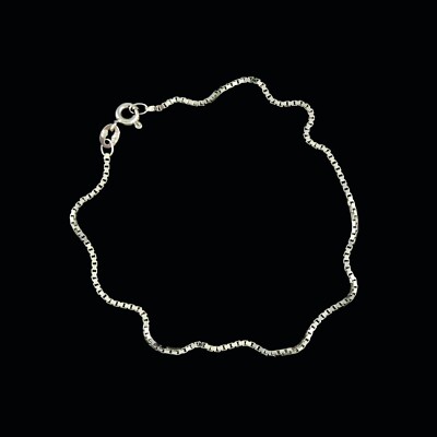 Georg Jensen. 18k White Gold Chain Bracelet - 17,5 cm. / 6,89''