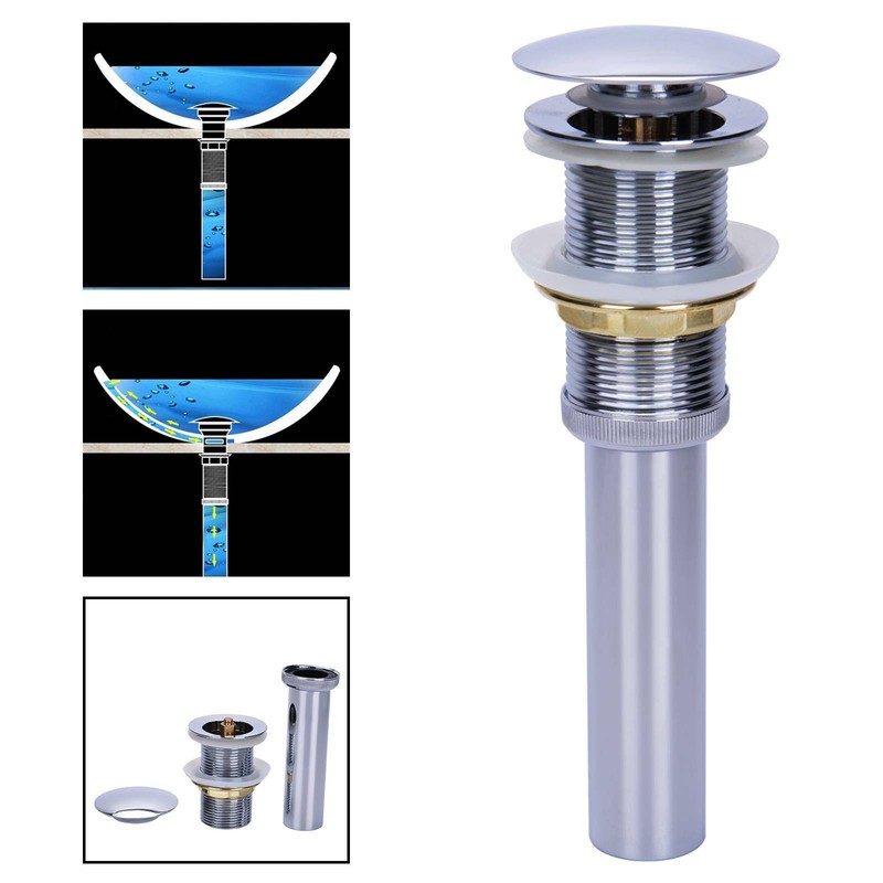 Sifon Siphon Pop Up Ablaufventil Waschbecken Abfluss Ablaufgarnitur mit Überlauf