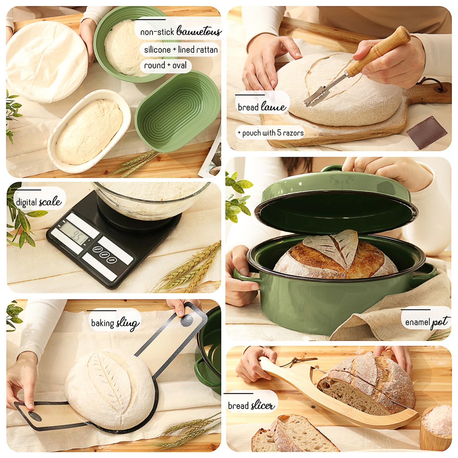 Complete Sourdough Starter Kit - Sourdough Bread Baking Supplies and Tools