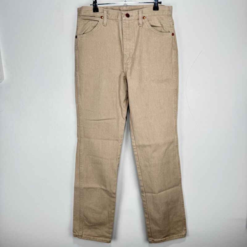 Wrangler Cowboy Cut Slim Fit Jeans Beige Western 936tan Men Size 31x34 (31x33)