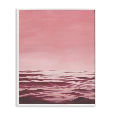 Pink Ocean Ripples Framed Giclee Art Design by Grace Popp