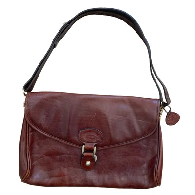 Vintage OROTON Brown Australia Genuine Cowhide Leather Handbag Purse