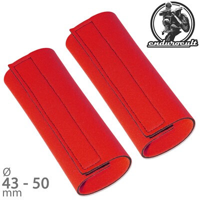 Neopren Klett-Gabelschützer kurz rot 43-50 mm (Gabel,Schützer,Gabelschutz)