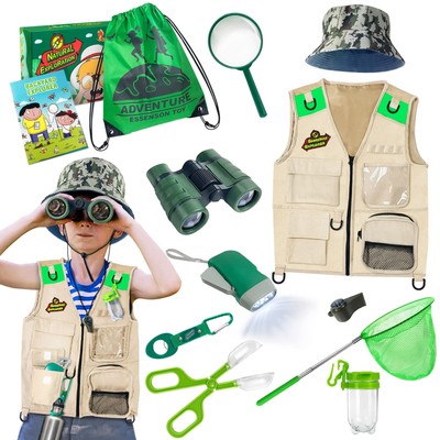 ESSENSON Outdoor Explorer Kit & Bug Catcher Kit with Vest, Outdoor Toy Gift f...