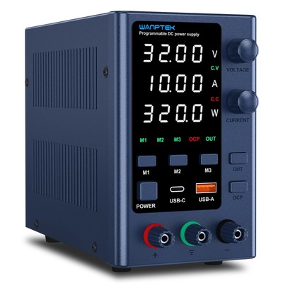 DC Power Supply Variable, Bench Power Supply with Encoder Adjustment Knob, Va...