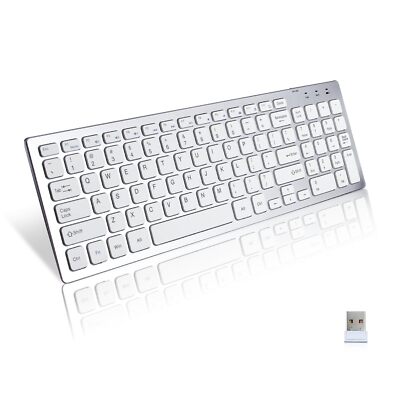 Wireless Keyboard Wireless Connection with Number Keyboard Quiet Typing Full ...