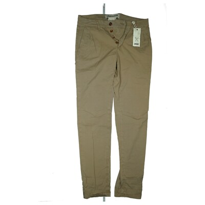 Drykorn Bash Women Chino Jeans Pants Stretch Cargo Comfort 38 W29 L34 Brown New