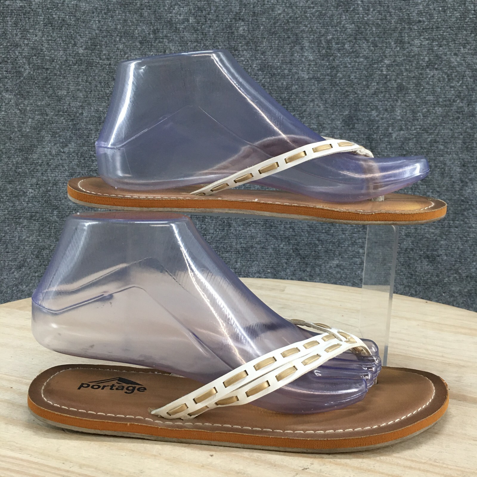 Portage Sandals Womens 7.5 M Casual Slip On Thong Flats