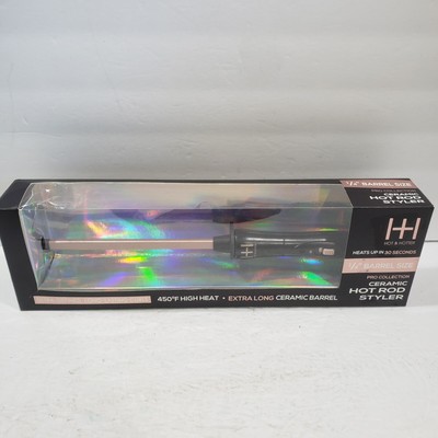 Hot & Hotter Ceramic Hot Rod Styler Wand 1/4'' inch 450 Degrees Extra Long NEW