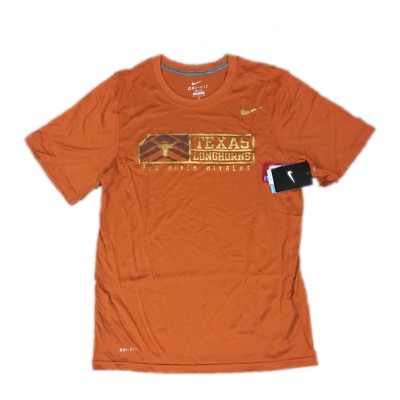 NWT NEW Texas Longhorns Nike Dri Fit Red River Rivalry Performance Shirt Small