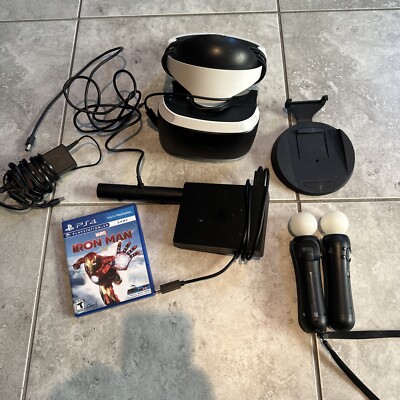 USED Sony PlayStation 4 PS4 PS5 VR Virtual Reality Headset Bundle (QUC021674)