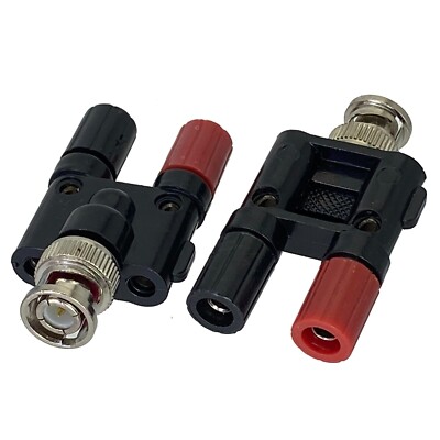Adapter BNC to Dual Banana Male Plug & Female Jack Connector RF Coaxial Terminal