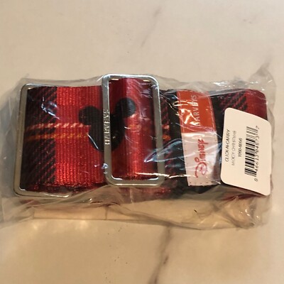 Harveys Seatbelt Disney MICKEY Christmas Tartan Click N Carry CNC - NEW