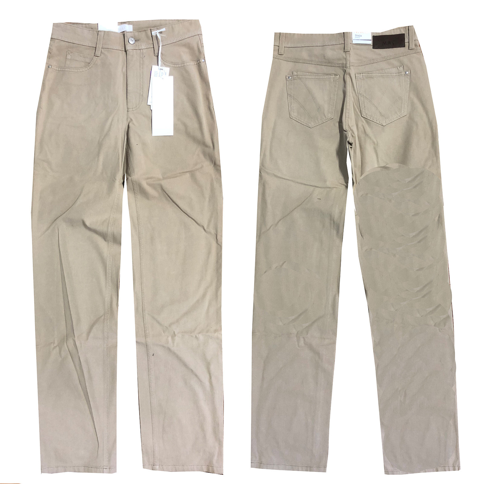 MAC Stella Dressy Damen Stoff Hose Weibliche Passform Gr. 36 L34 NEU