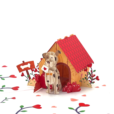 Pop Up Greeting Card - 3D Pop-Up Lovely Dog