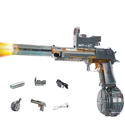 Ultimate Battle Water Blaster,Long Range Motorized Water Gun w/Interactive Light