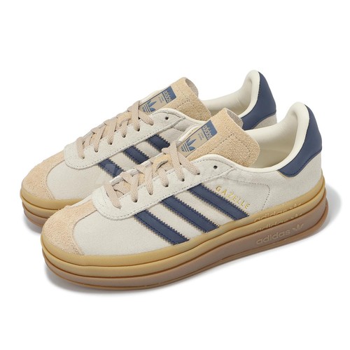 adidas Originals Gazelle Bold W Beige Black Women Gum