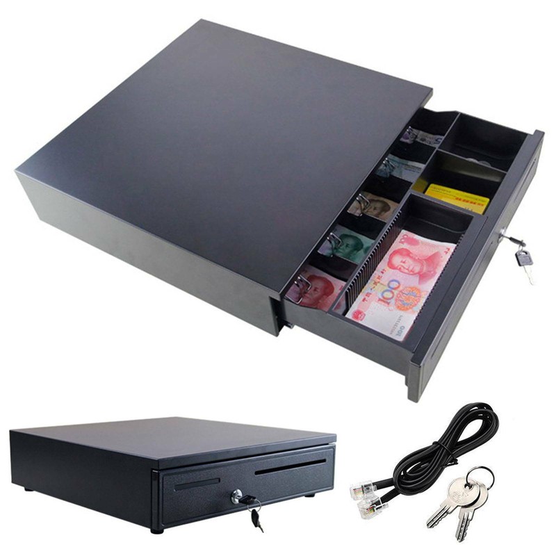 Heavy Duty Cash Till Drawer With 5 Bills 5 Coins Tray Removables Insert