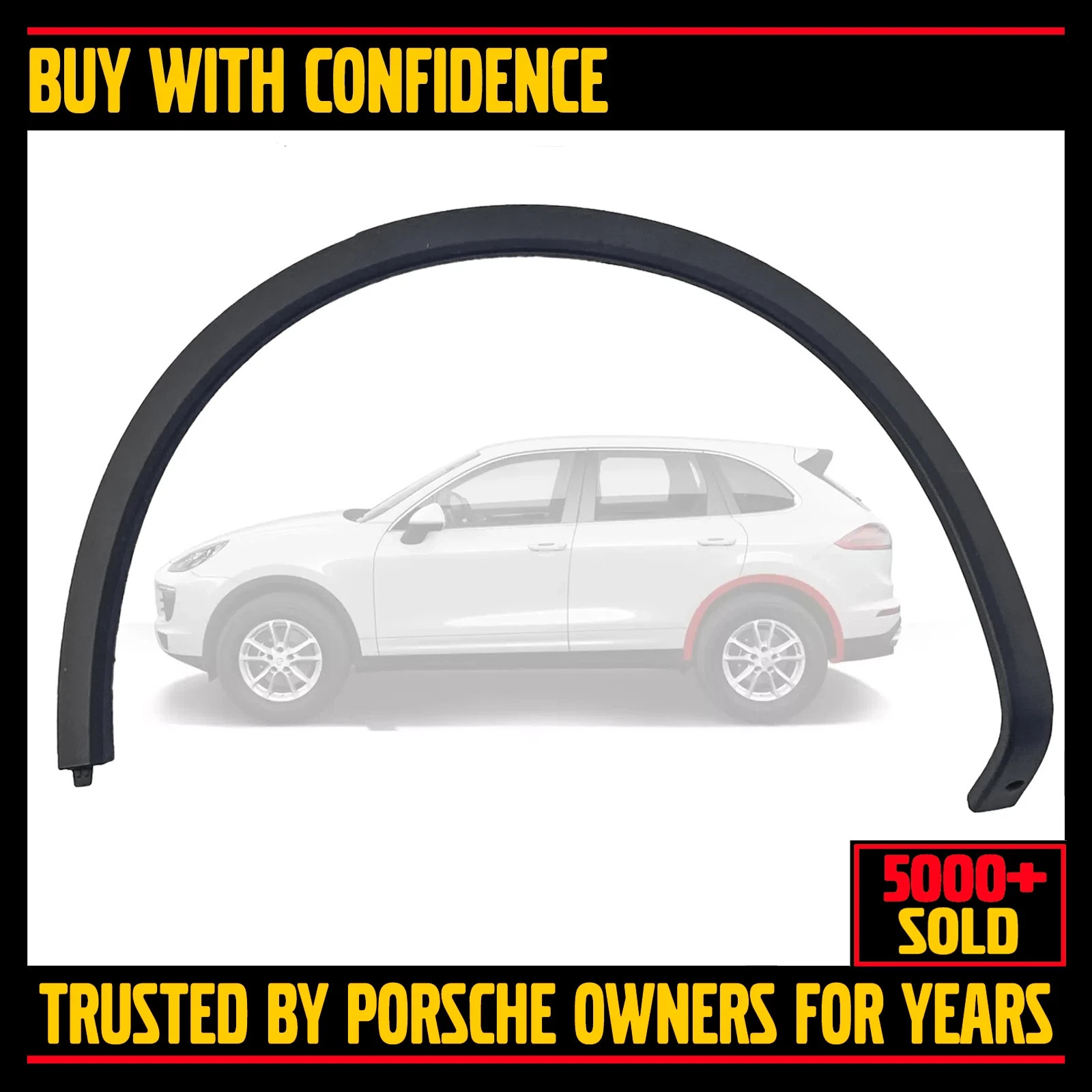 Rear Left Wheel Arch Fender Molding Flare Trim Porsche Cayenne 2011-18