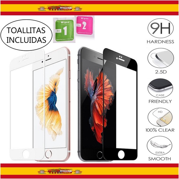 PROTECTOR COMPLETO PANTALLA DE CRISTAL TEMPLADO PARA IPHONE 6 7 8 X G S o Plus