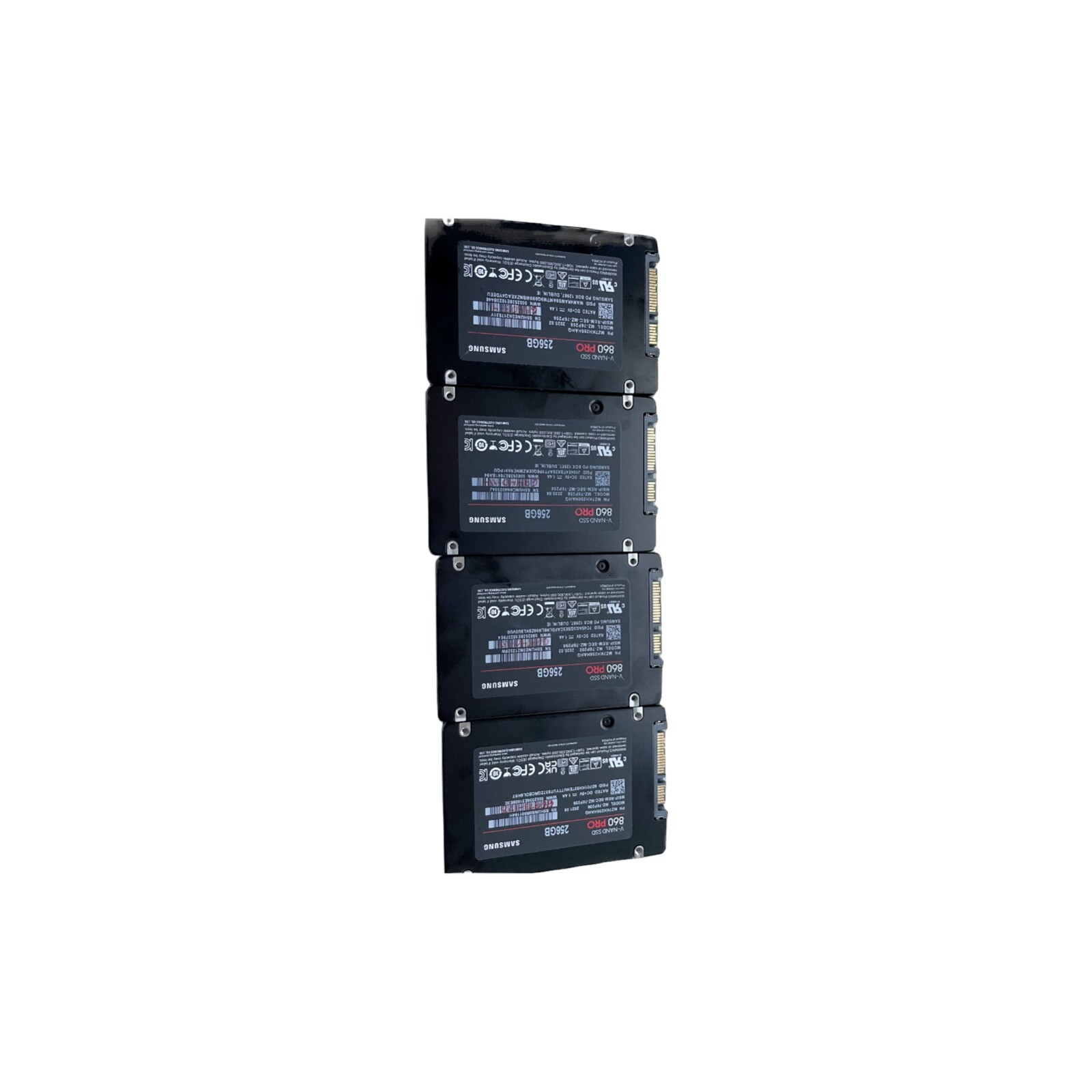 Bundle of 4 Samsung 860 Pro 256GB 2.5 In SATA III Internal