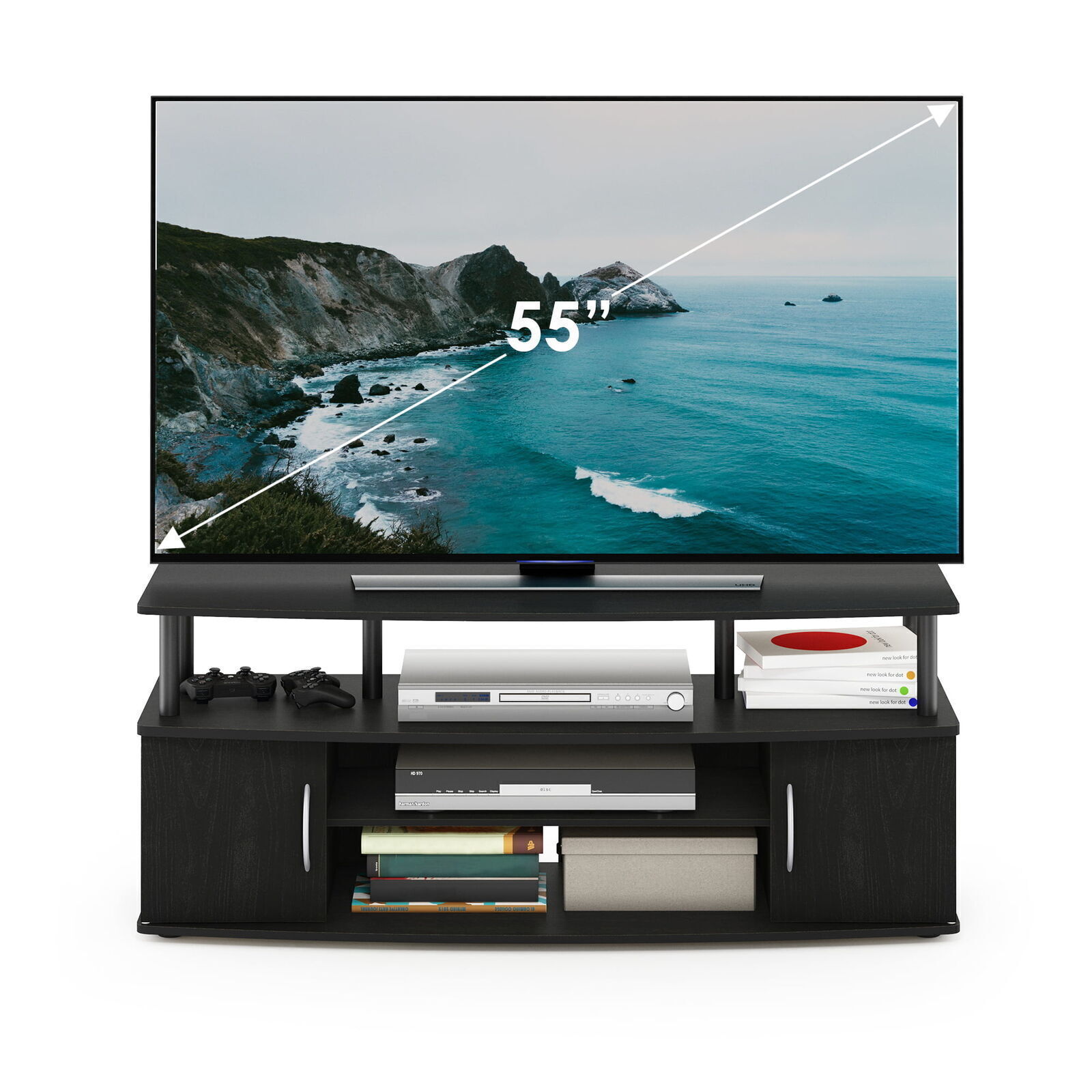 Console Table W/ Storage Shelf Entertainment Center Cabinet 