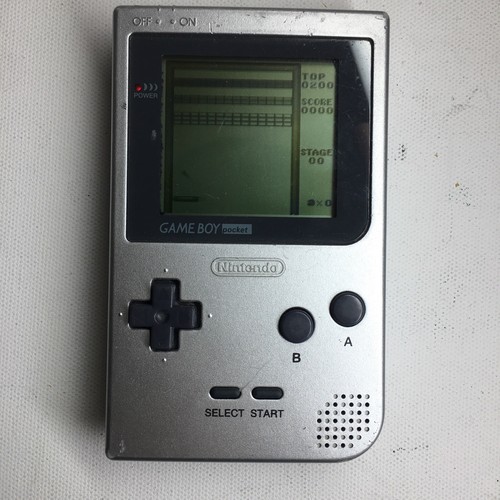 Nintendo Game Boy Pocket MGB-001 - SILVER - W/ Game- Tested