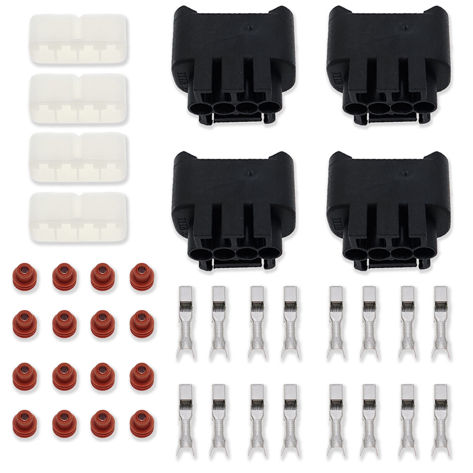 4PCS Ignition Coil Plug Connector Kit For Toyota Yaris Prius xA xB Echo 1.5L