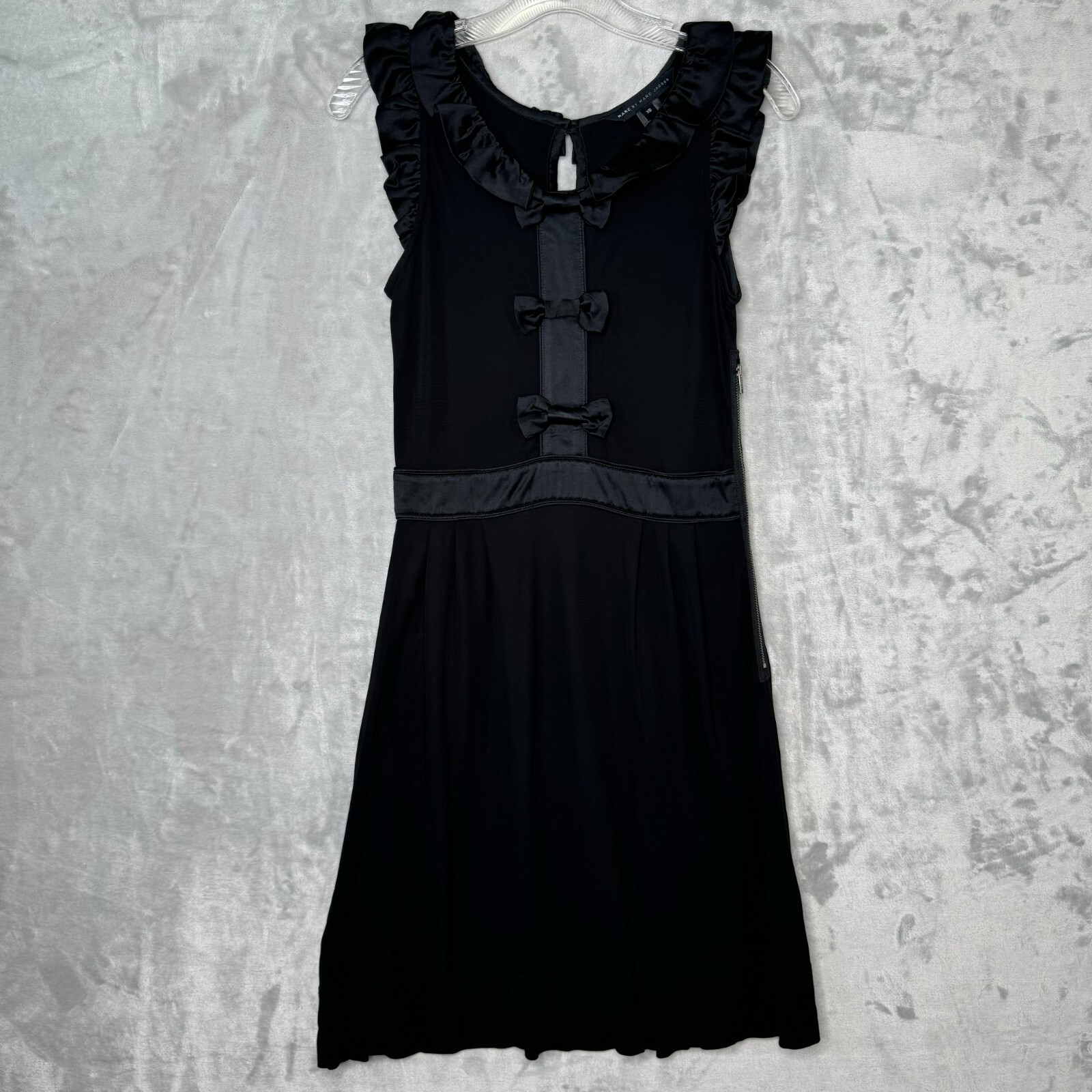 ワンピース MARC JACOBS Woman Dress Black 2S5RDR076W01 001 Marc by Marc Jacobs Dress Womens XS Black Satin Knit