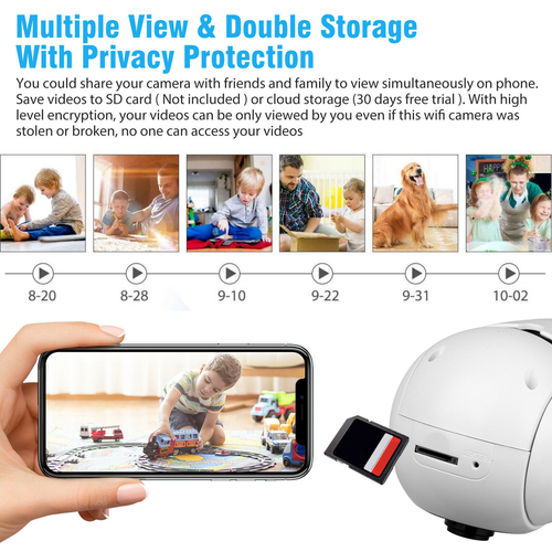 360° Panoramic WiFi IP Camera E27 Light Bulb Wireless 1080P HD Security Camera