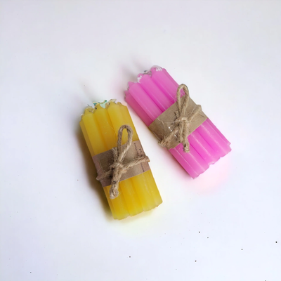 Packs of 10 colored spell candles, 4'' chime candles for spells, ritual candle
