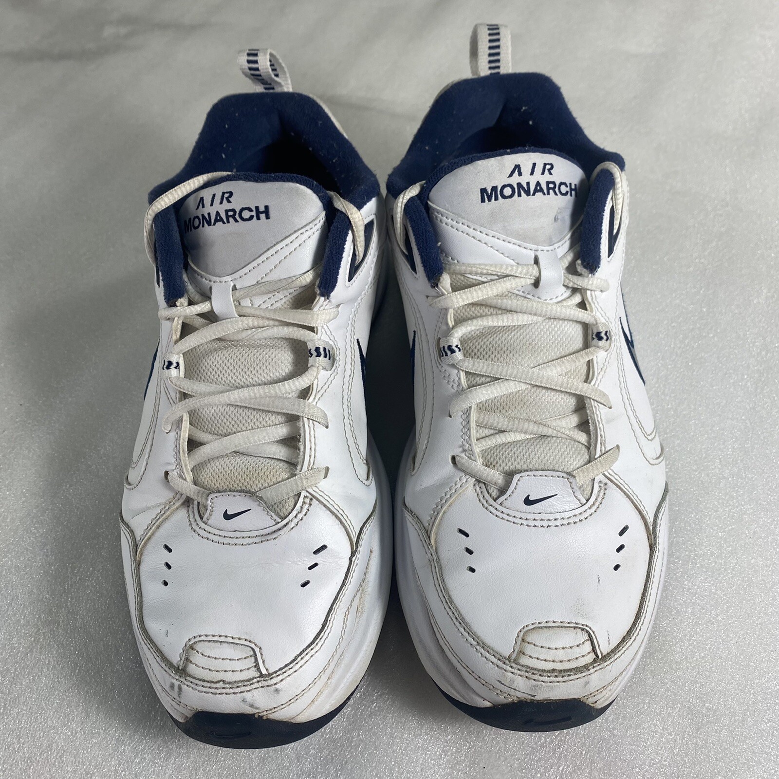 Nike Air Monarch IV Sneakers Men's US 9 cm 27 White Blue 415445-102  Pre-Owned: купить с доставкой из США, цена 3 849 руб - (203946803356)