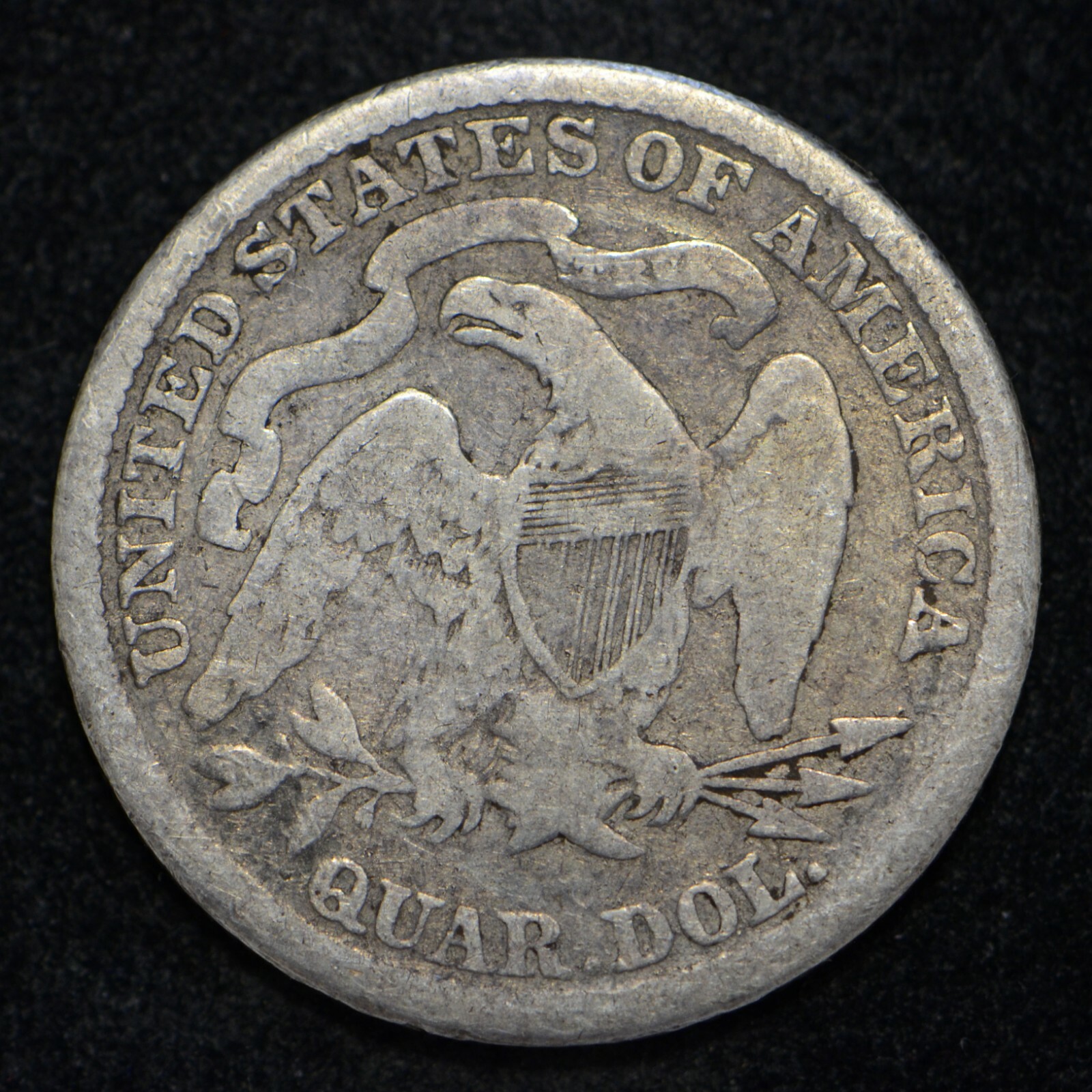 1875 Seated Liberty Quarter (cn6276)