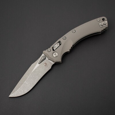 NEW! Microtech Amphibian RAM-LOK, Natural Clear Fluted Apocalyptic, M390MK, USA
