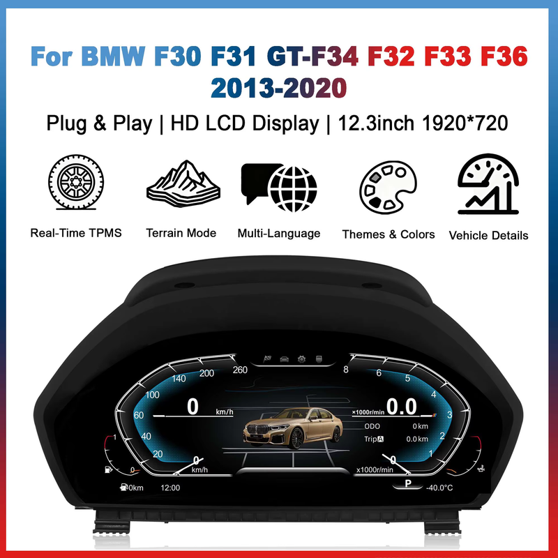 Digital Instrument Cluster For BMW F30 F31 GT-F34 F32 F33 F36 Speedometer Dashbo