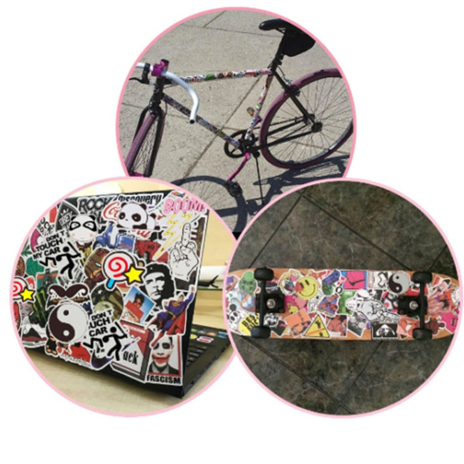 50x Travel Pack Hotel Vintage Retro Luggage Laptop Decal Waterproof Stickers US