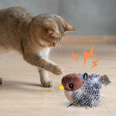 Flappy Bird Cat Toy Cute Flapping Wings Bird Toy Built-in Motion Sensor Hangable