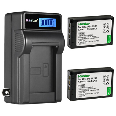 Kastar Battery LCD Wall Charger for Olympus BLS-1 PS-BLS1 & Olympus E-PL3 Camera