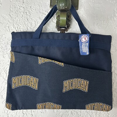 NWT Michigan Wolverines University of MI Tote Bag Tablet Bag Go Blue