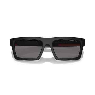 Pre-owned Prada Linea Rossa 02zsu Sunglasses 1bo02g Matte Black Dark Polarized Authentic In Gray