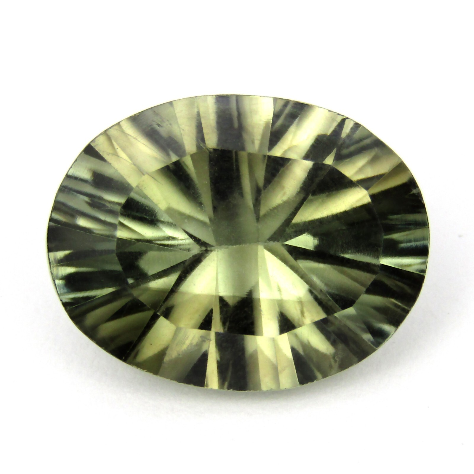【美品】STRONG GEM 18号　ours 7.78Cts WONDERFUL OVAL CONCAVE CUT NATURAL GREEN AMETHYST