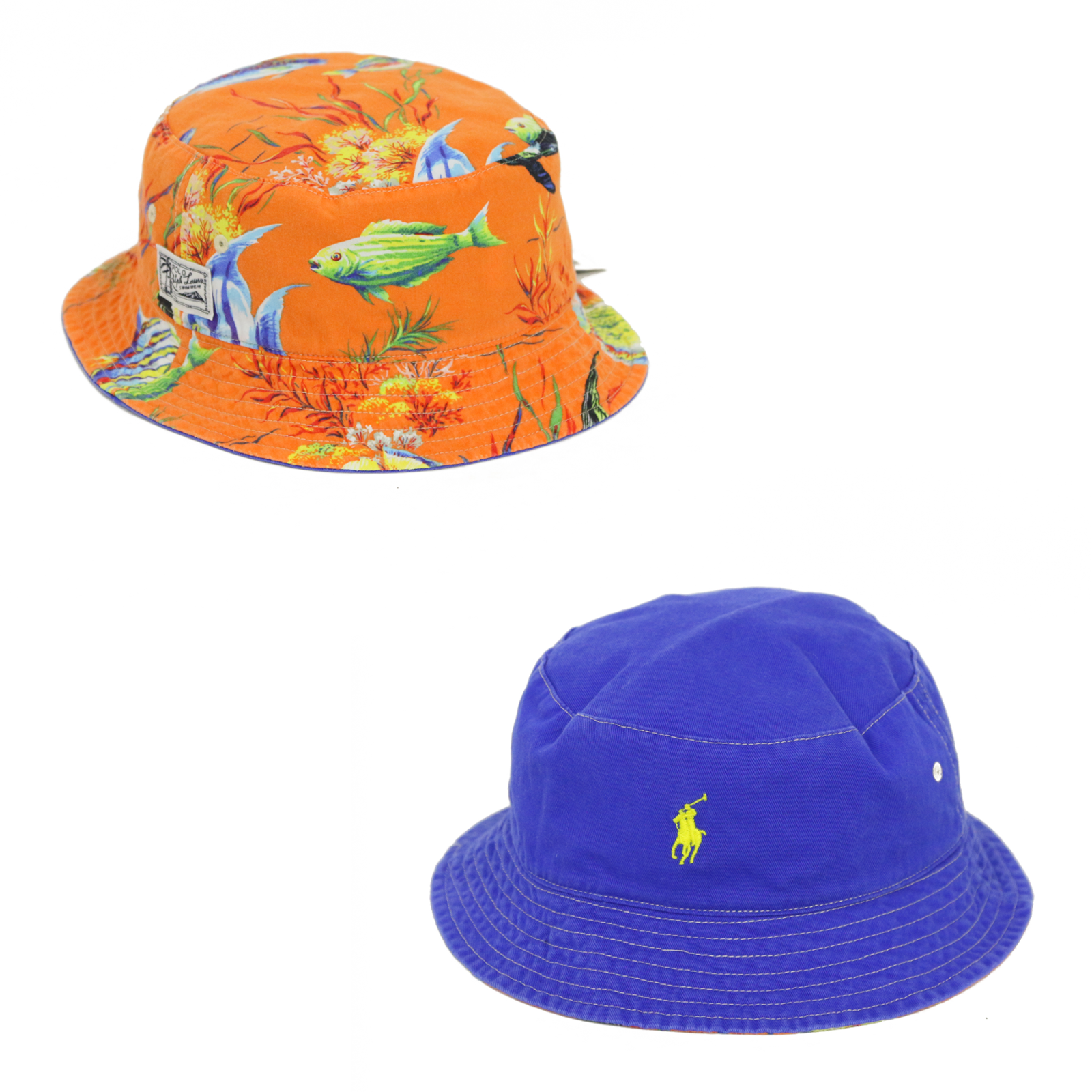 blue polo bucket hat