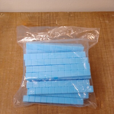 Math Manipulatives Plastic Base Ten Blocks Interactive Learning 30ct Blue 