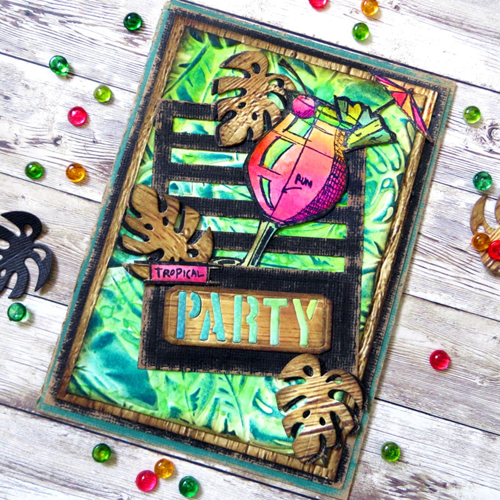 Sizzix 3D Embossing folder Tropical Leaves #662827 Retail $11.99 by C. Chilson